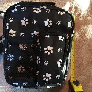 Cute compact dog paw print bag